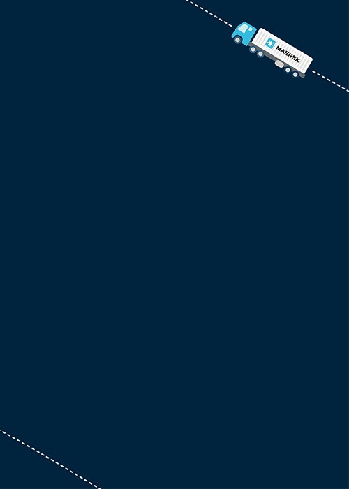 Illustration of a globe with Maersk services revolving around it