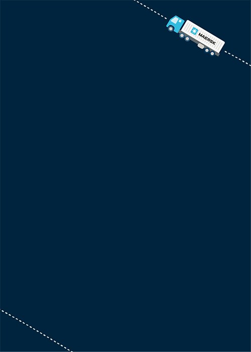 Illustration of a Maersk truck