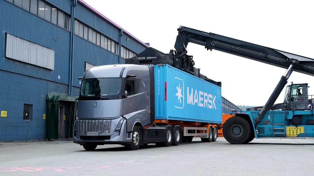 Maersk blue container