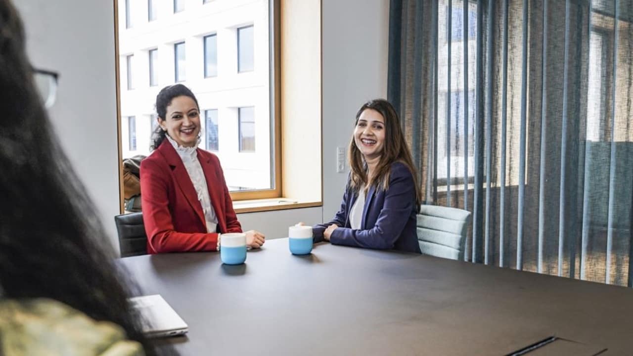 People at office meeting