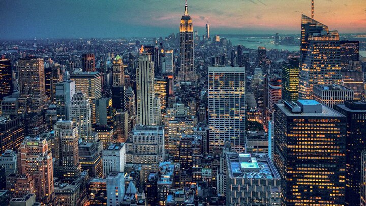 City with tall buildings