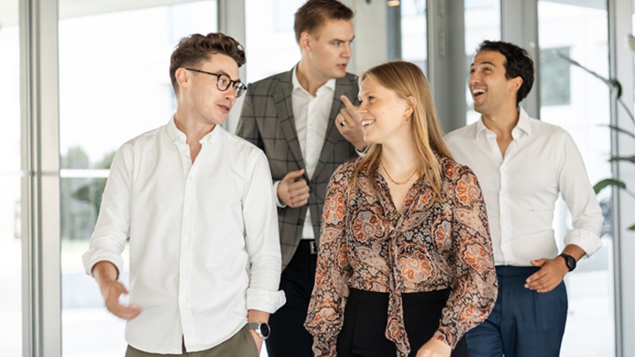 Group of Employees walking