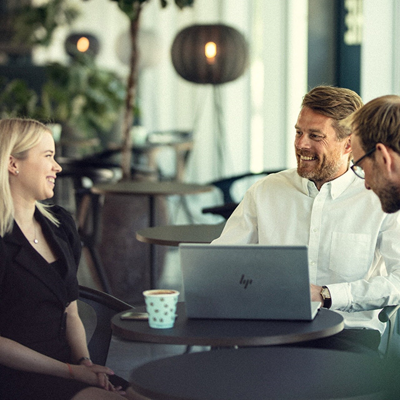 People in meetings and working together