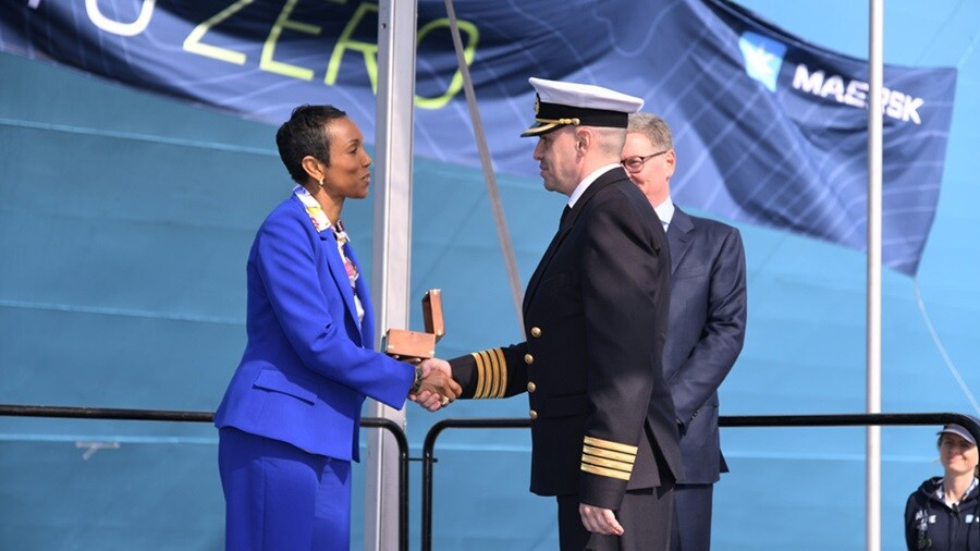 Adrian Mærsk_Name giving in Rotterdam