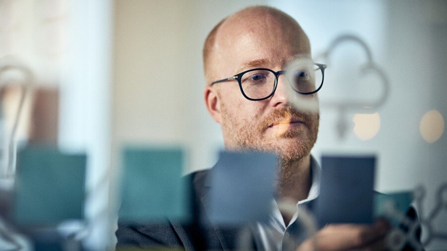 People at work on the phone meeting customers