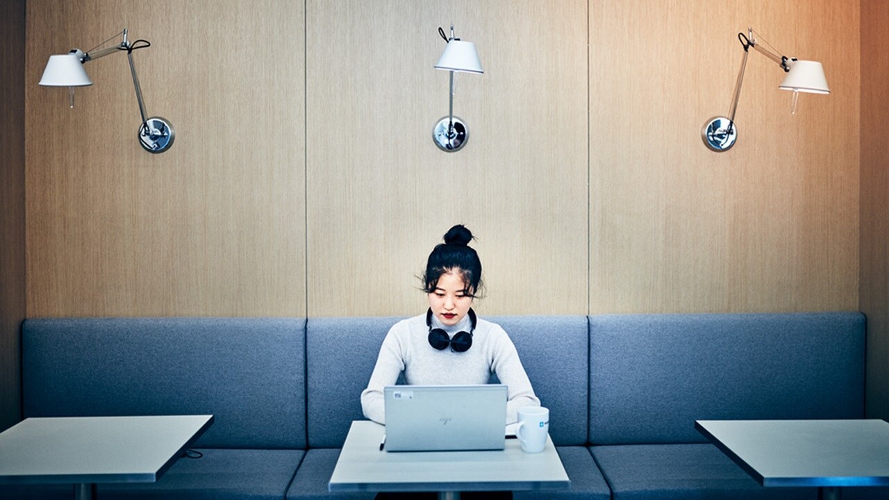 Women working at Maersk office