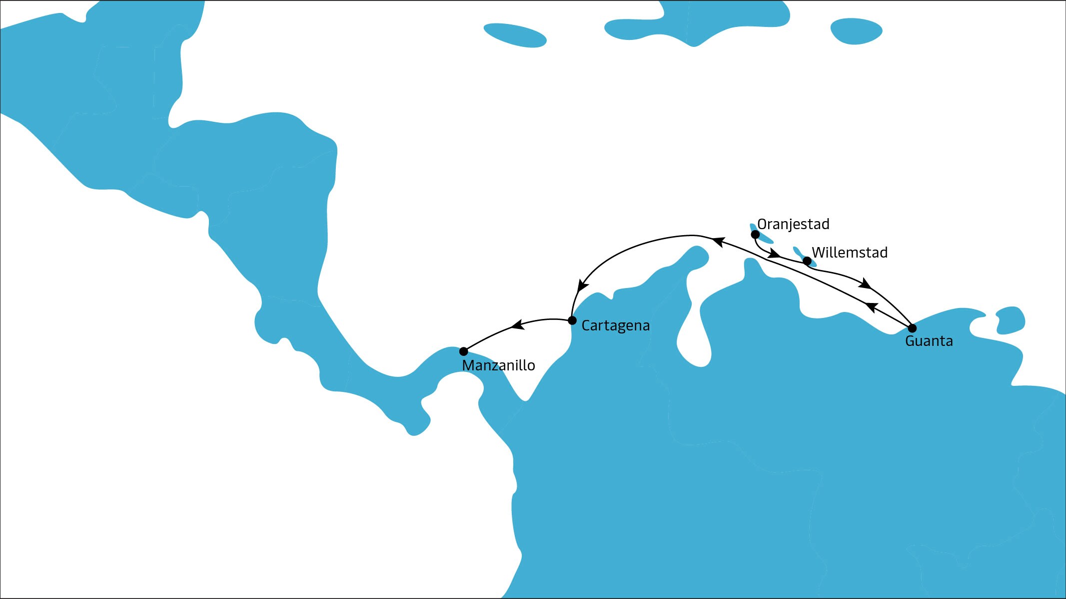 Guanta Feeder Westbound map