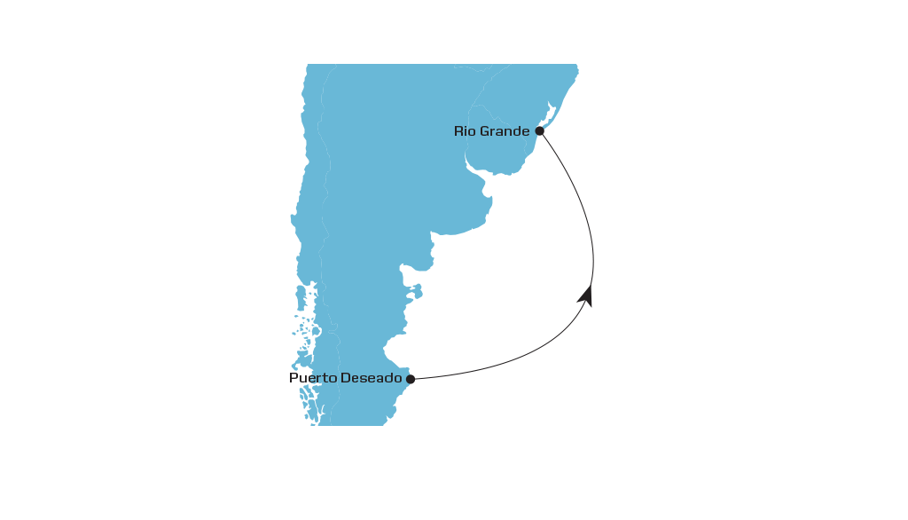 Patagonia Feeder Eastbound map