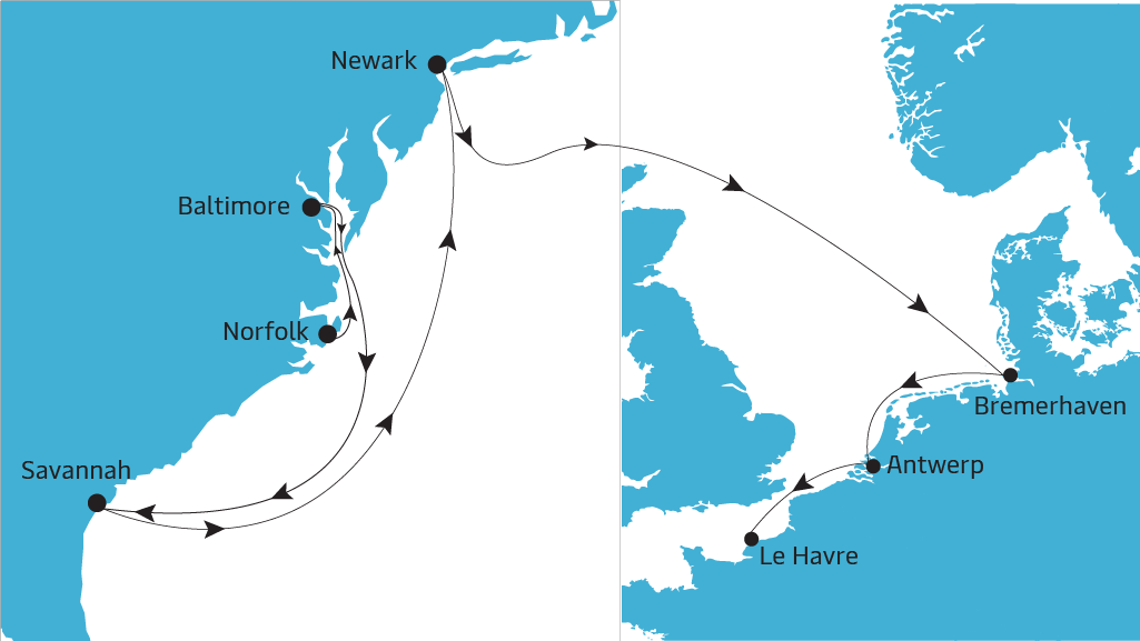 TA2 Eastbound Map