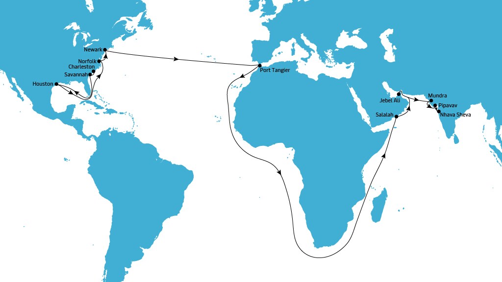 MECL1-Eastbound map