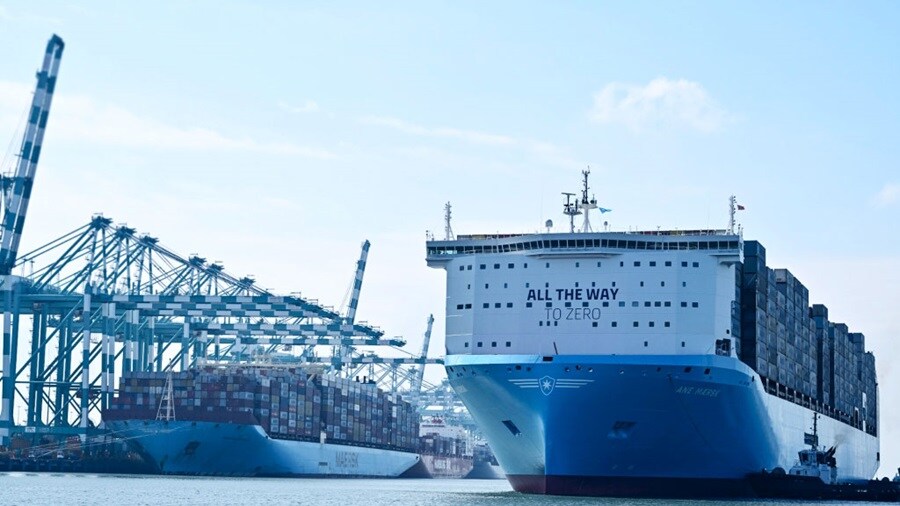 Maersk vessel docking