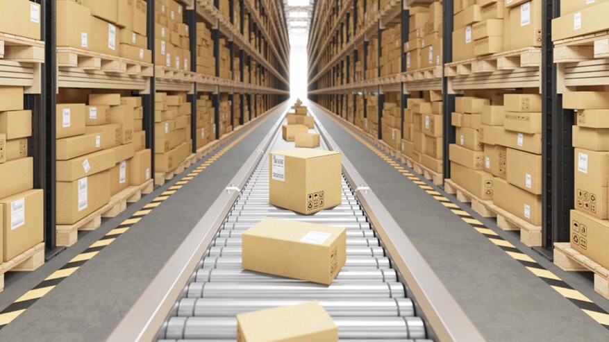 Automated system for shipments in a warehouse