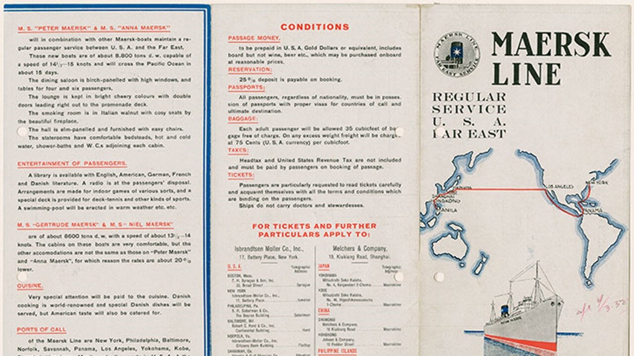 Maersk Line advert 1932