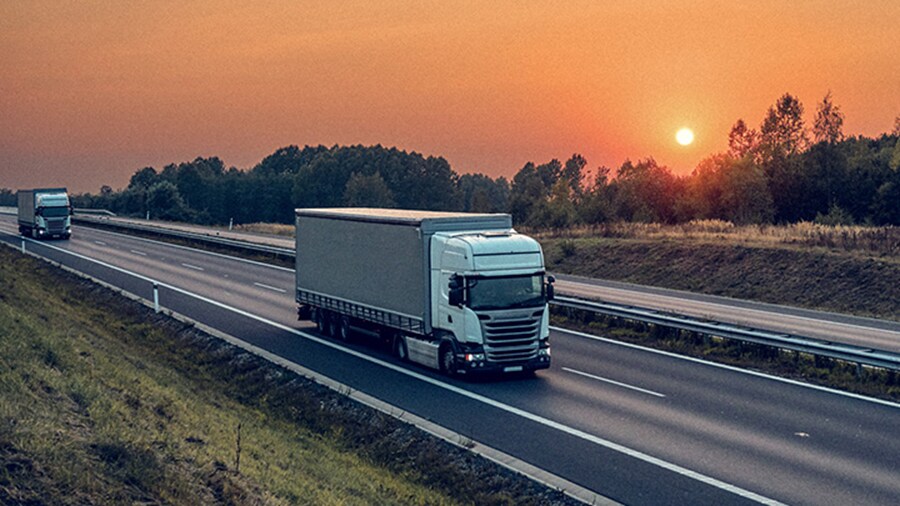 Maersk truck on the road