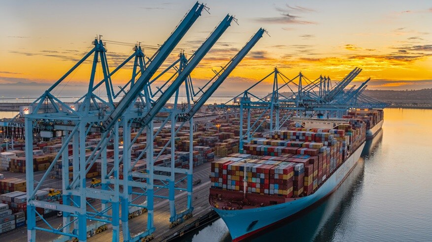 Maersk ship at port