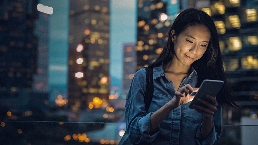 Women with mobile