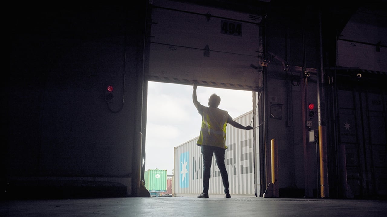 Opening warehouse shutter