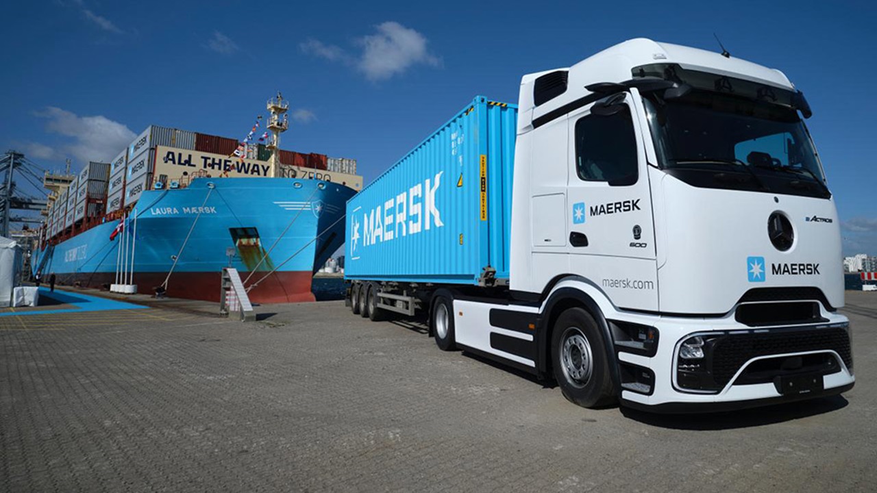 Laura Maersk at Aarhus Port for the EUDK25 Danish Presidency