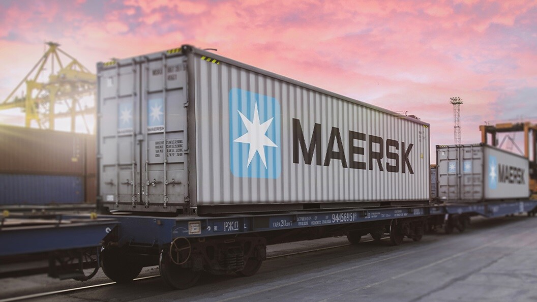 Maersk container leaving North Europe with destination to the Russian Far East. 