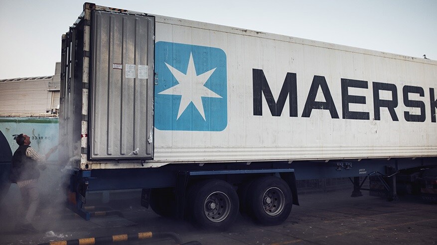 Container truck at port