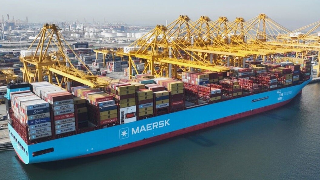 Maersk ship with containers