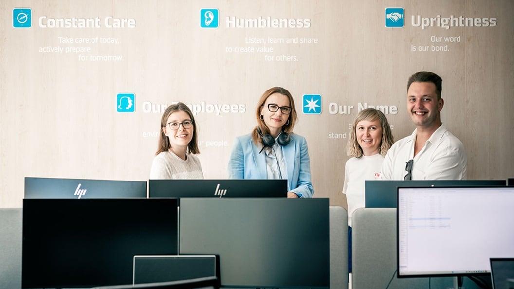 Maersk employees in a meeting