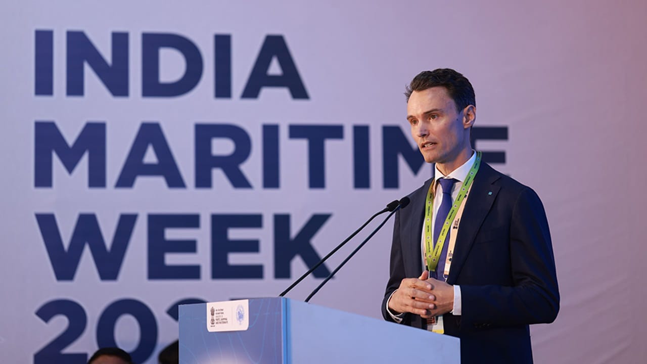 Christopher Cook, Managing Director Maersk India, speaking about the Maersk's commitment to the country