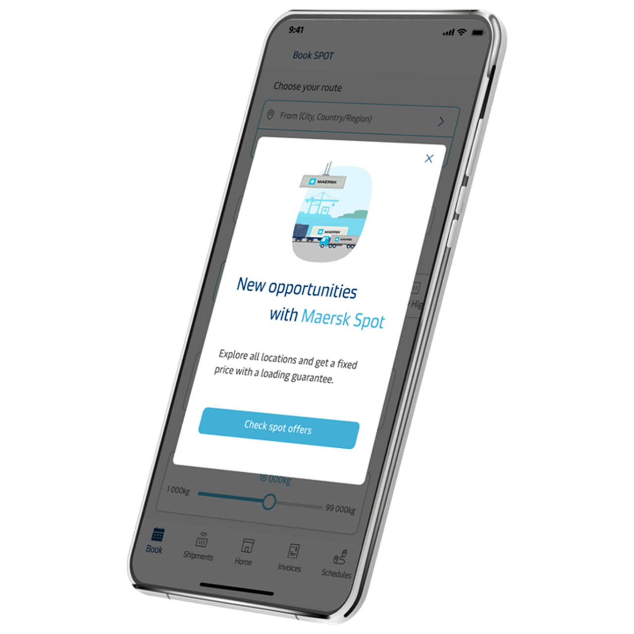 Maersk Spot booking offers