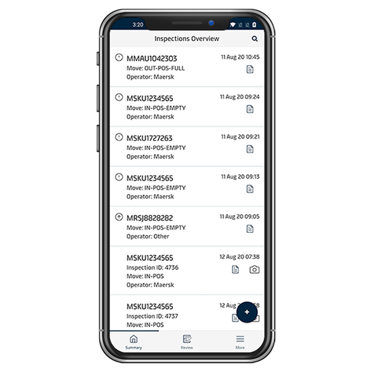 EIR App Quick Access to Shop’s Inspection History