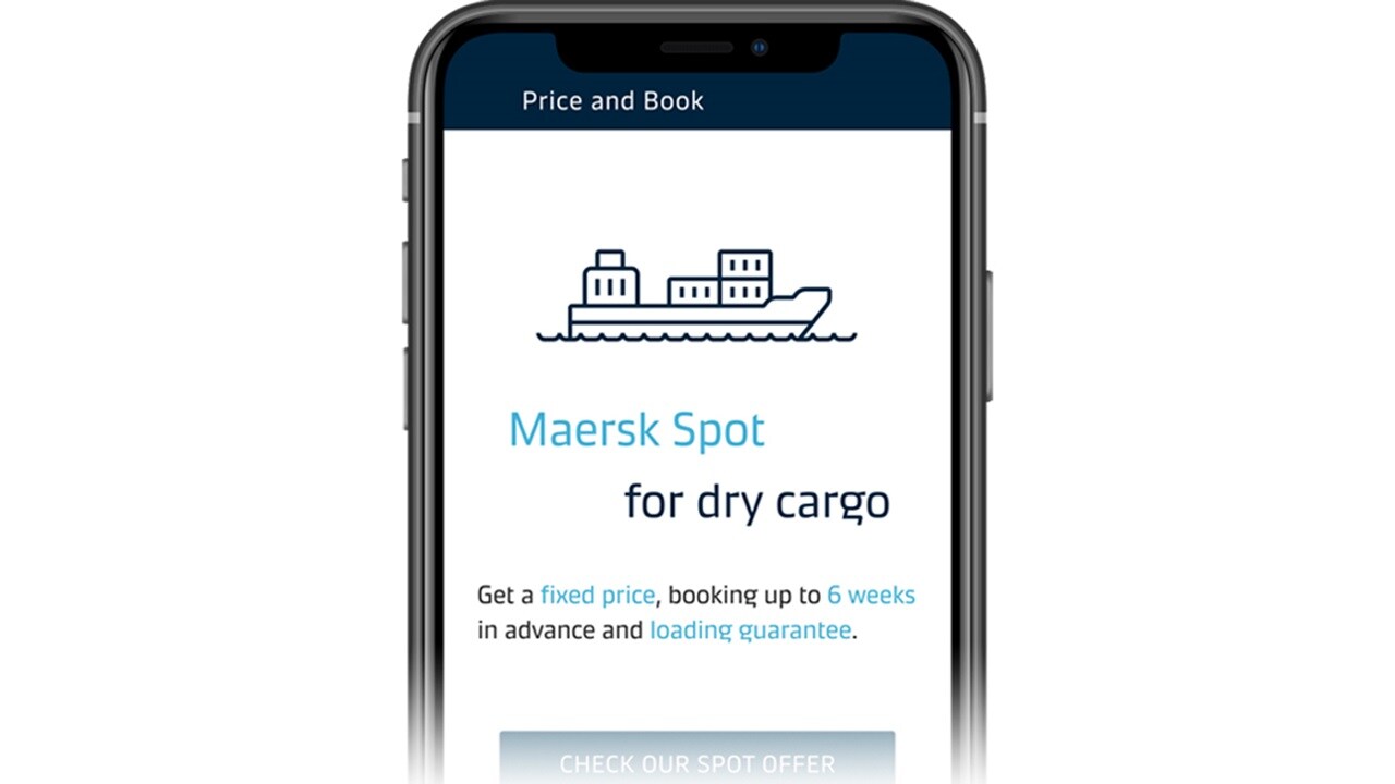 移动端的 Maersk Spot 订舱